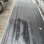 Ca. 100x Zweeds Rabat zwart gecoat, 16x195mm, lengte 540cm